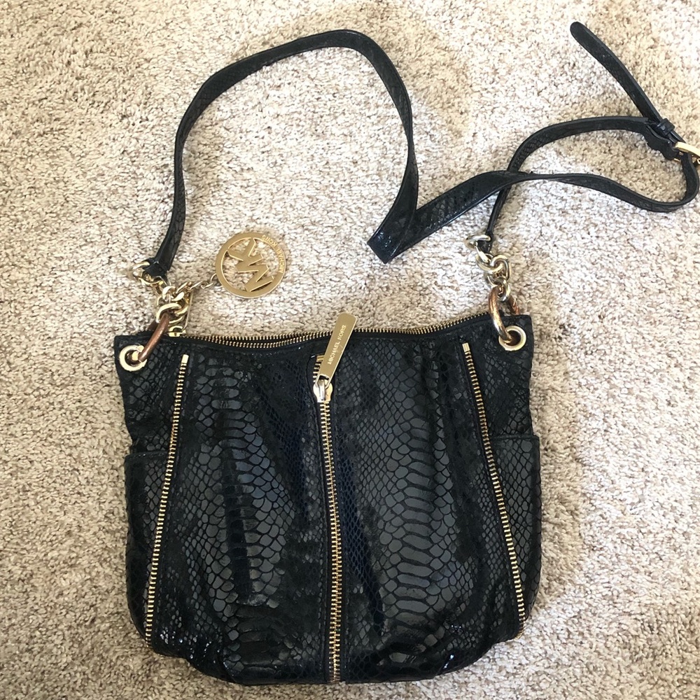 Michael Kors Leather Python Crossbody